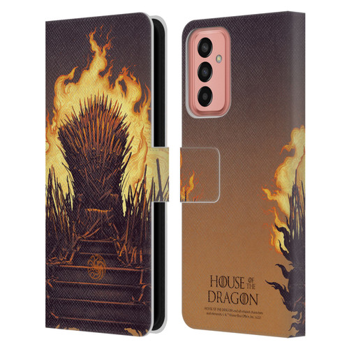 House Of The Dragon: Television Series Art Iron Throne Leather Book Wallet Case Cover For Samsung Galaxy M13 (2022)