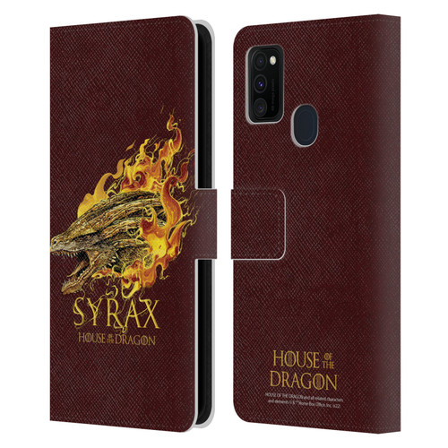 House Of The Dragon: Television Series Art Syrax Leather Book Wallet Case Cover For Samsung Galaxy M30s (2019)/M21 (2020)