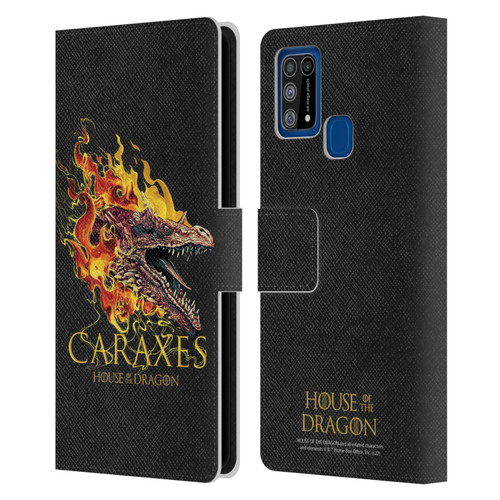 House Of The Dragon: Television Series Art Caraxes Leather Book Wallet Case Cover For Samsung Galaxy M31 (2020)