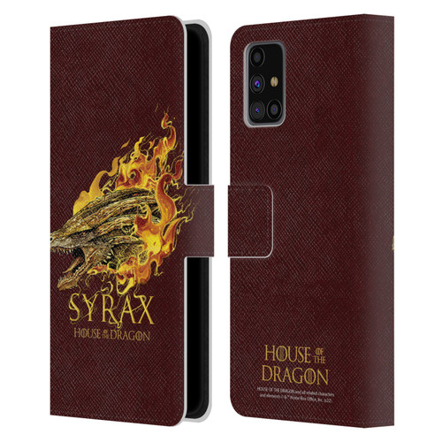 House Of The Dragon: Television Series Art Syrax Leather Book Wallet Case Cover For Samsung Galaxy M31s (2020)