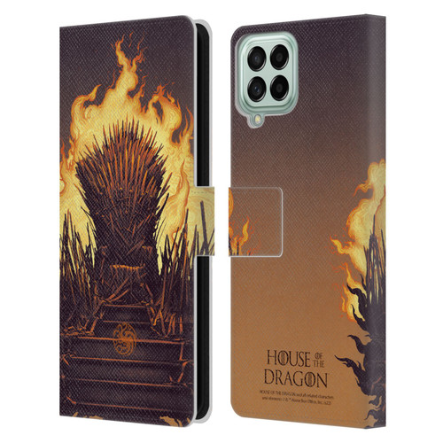 House Of The Dragon: Television Series Art Iron Throne Leather Book Wallet Case Cover For Samsung Galaxy M33 (2022)