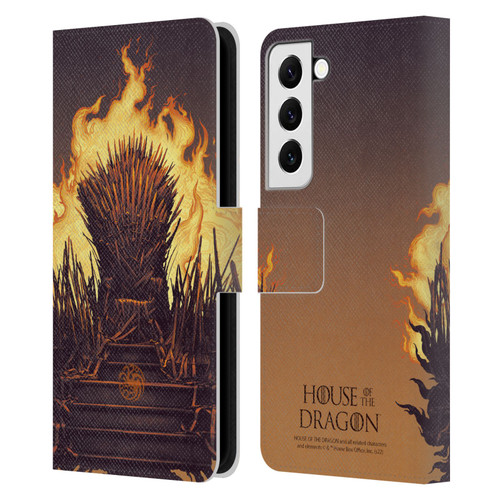 House Of The Dragon: Television Series Art Iron Throne Leather Book Wallet Case Cover For Samsung Galaxy S22 5G