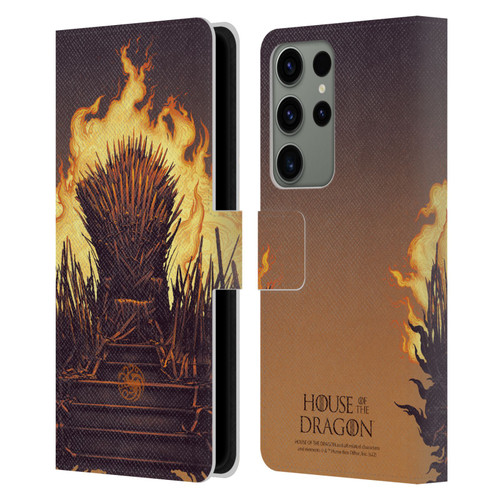 House Of The Dragon: Television Series Art Iron Throne Leather Book Wallet Case Cover For Samsung Galaxy S23 Ultra 5G