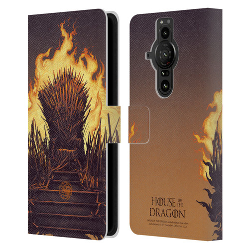 House Of The Dragon: Television Series Art Iron Throne Leather Book Wallet Case Cover For Sony Xperia Pro-I