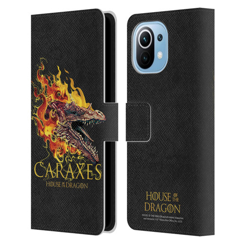 House Of The Dragon: Television Series Art Caraxes Leather Book Wallet Case Cover For Xiaomi Mi 11