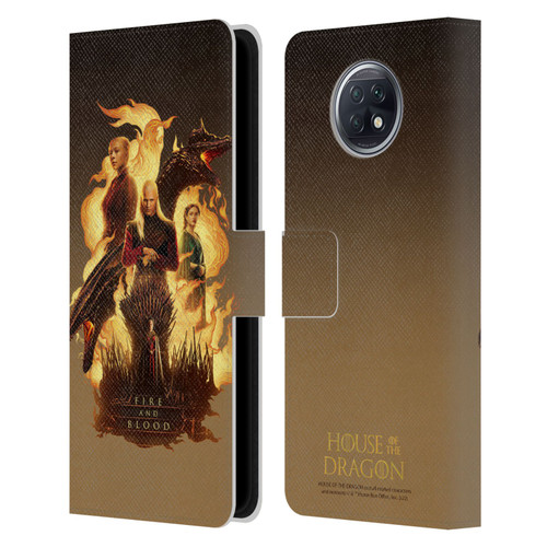 House Of The Dragon: Television Series Art Fire And Blood Leather Book Wallet Case Cover For Xiaomi Redmi Note 9T 5G