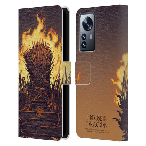 House Of The Dragon: Television Series Art Iron Throne Leather Book Wallet Case Cover For Xiaomi 12 Pro