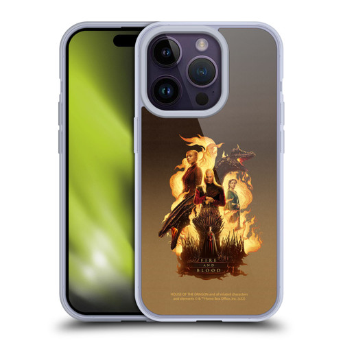 House Of The Dragon: Television Series Art Iron Throne Soft Gel Case for Apple iPhone 14 Pro