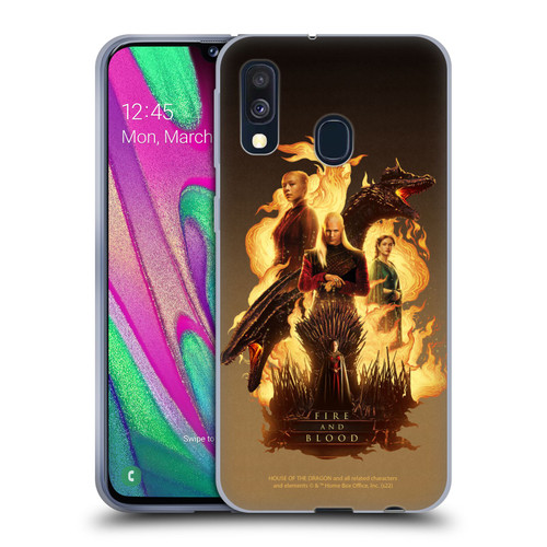 House Of The Dragon: Television Series Art Iron Throne Soft Gel Case for Samsung Galaxy A40 (2019)
