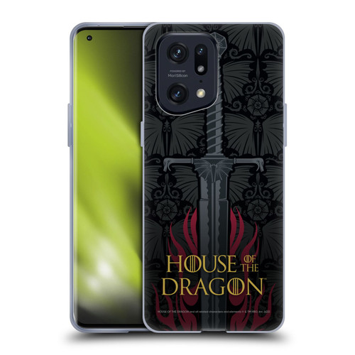 House Of The Dragon: Television Series Graphics Sword Soft Gel Case for OPPO Find X5 Pro
