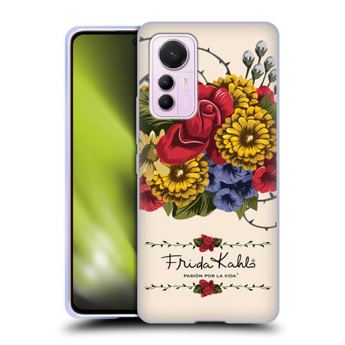 Frida Kahlo Red Florals Vine Soft Gel Case for Xiaomi 12 Lite