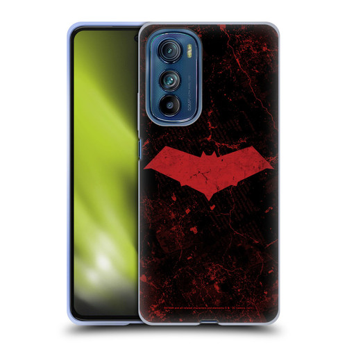 Batman DC Comics Red Hood Logo Grunge Soft Gel Case for Motorola Edge 30