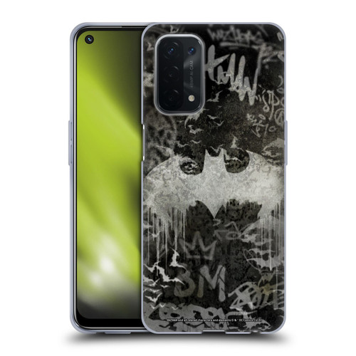 Batman DC Comics Vintage Fashion Graffiti Logo Soft Gel Case for OPPO A54 5G