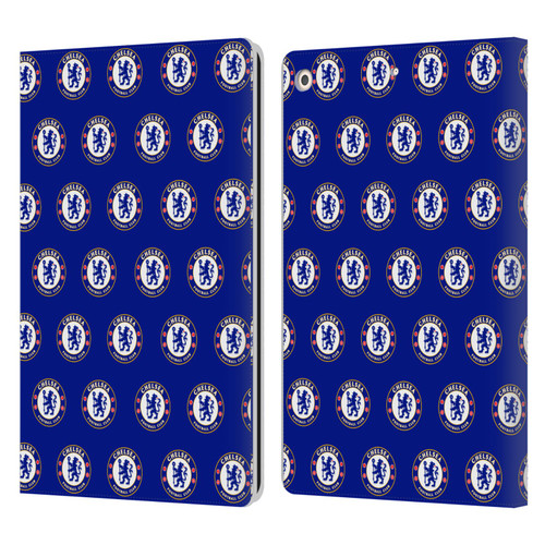 Chelsea Football Club Crest Pattern Leather Book Wallet Case Cover For Apple iPad 10.2 2019/2020/2021