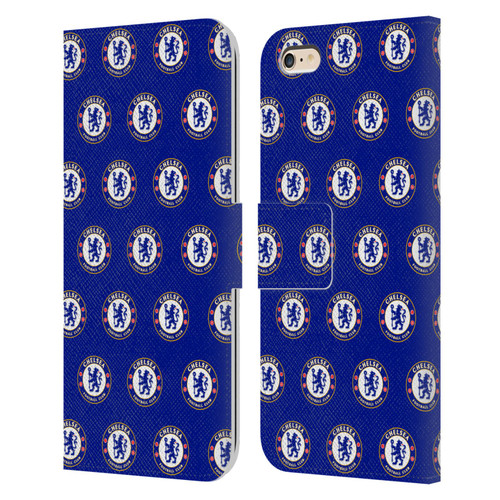 Chelsea Football Club Crest Pattern Leather Book Wallet Case Cover For Apple iPhone 6 Plus / iPhone 6s Plus