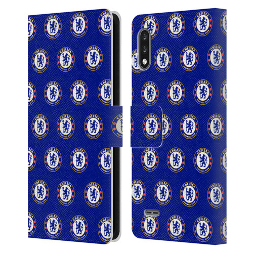 Chelsea Football Club Crest Pattern Leather Book Wallet Case Cover For LG K22