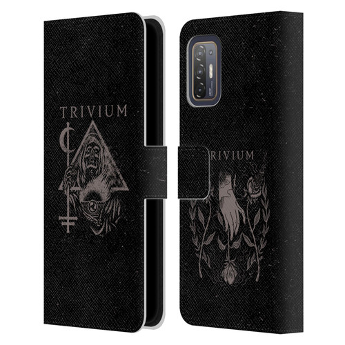 Trivium Graphics Reaper Triangle Leather Book Wallet Case Cover For HTC Desire 21 Pro 5G