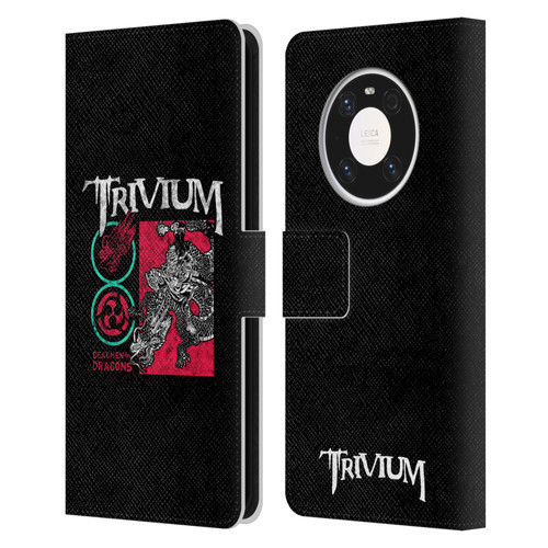 Trivium Graphics Deadmen And Dragons Date Leather Book Wallet Case Cover For Huawei Mate 40 Pro 5G
