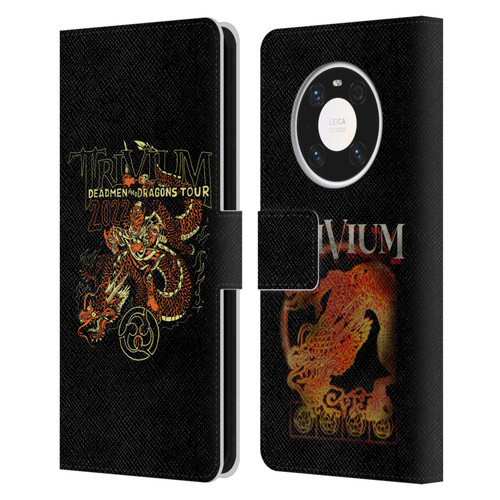 Trivium Graphics Deadmen And Dragons Leather Book Wallet Case Cover For Huawei Mate 40 Pro 5G