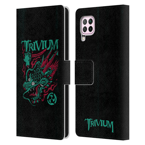 Trivium Graphics Screaming Dragon Leather Book Wallet Case Cover For Huawei Nova 6 SE / P40 Lite