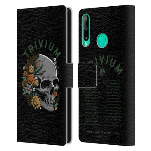 Trivium Graphics Skelly Flower Leather Book Wallet Case Cover For Huawei P40 lite E