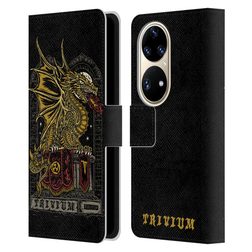 Trivium Graphics Big Dragon Leather Book Wallet Case Cover For Huawei P50 Pro