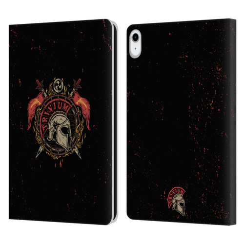 Trivium Graphics Knight Helmet Leather Book Wallet Case Cover For Apple iPad 10.9 2022/2025