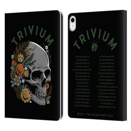 Trivium Graphics Skelly Flower Leather Book Wallet Case Cover For Apple iPad 10.9 2022/2025