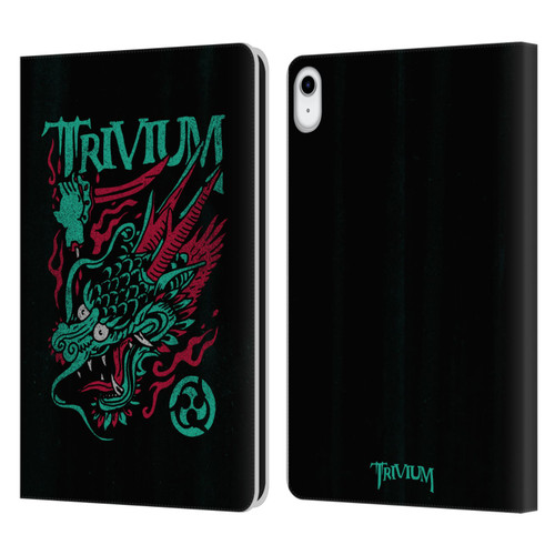Trivium Graphics Screaming Dragon Leather Book Wallet Case Cover For Apple iPad 10.9 2022/2025