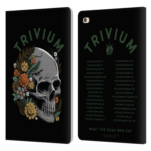 Trivium Graphics Skelly Flower Leather Book Wallet Case Cover For Apple iPad mini 4