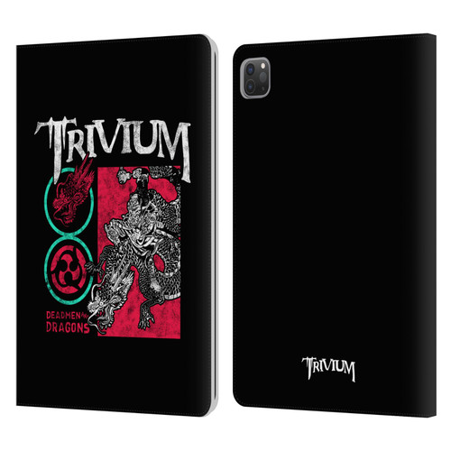 Trivium Graphics Deadmen And Dragons Date Leather Book Wallet Case Cover For Apple iPad Pro 11 2020 / 2021 / 2022