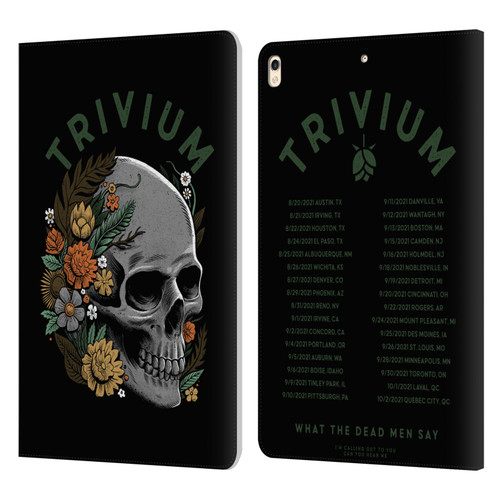 Trivium Graphics Skelly Flower Leather Book Wallet Case Cover For Apple iPad Pro 10.5 (2017)