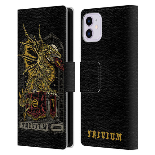 Trivium Graphics Big Dragon Leather Book Wallet Case Cover For Apple iPhone 11