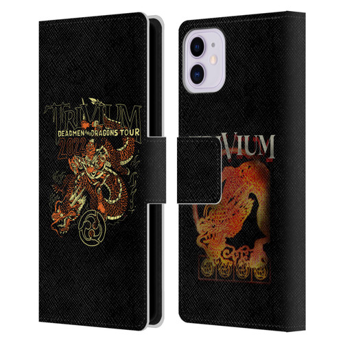 Trivium Graphics Deadmen And Dragons Leather Book Wallet Case Cover For Apple iPhone 11