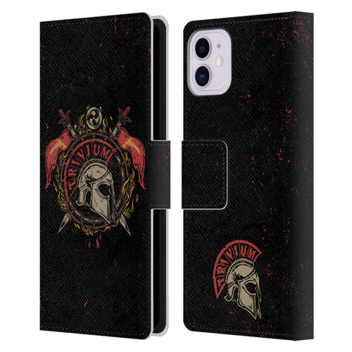 Trivium Graphics Knight Helmet Leather Book Wallet Case Cover For Apple iPhone 11
