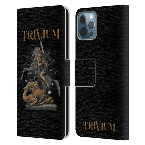 Trivium Graphics Dragon Slayer Leather Book Wallet Case Cover For Apple iPhone 12 / iPhone 12 Pro