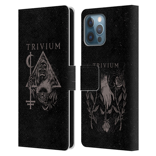 Trivium Graphics Reaper Triangle Leather Book Wallet Case Cover For Apple iPhone 12 Pro Max