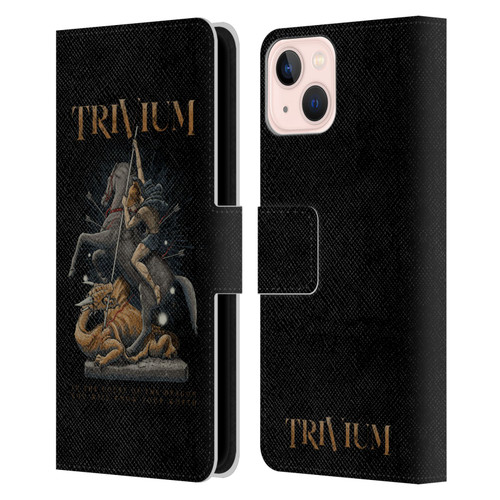 Trivium Graphics Dragon Slayer Leather Book Wallet Case Cover For Apple iPhone 13