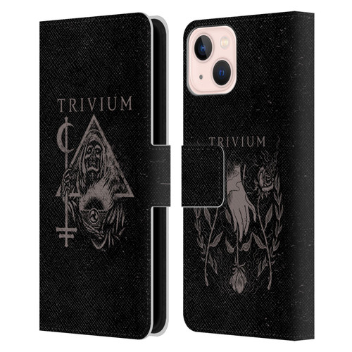 Trivium Graphics Reaper Triangle Leather Book Wallet Case Cover For Apple iPhone 13