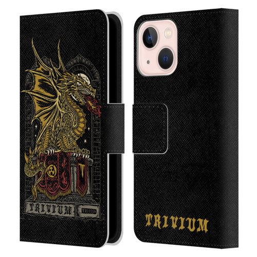 Trivium Graphics Big Dragon Leather Book Wallet Case Cover For Apple iPhone 13 Mini