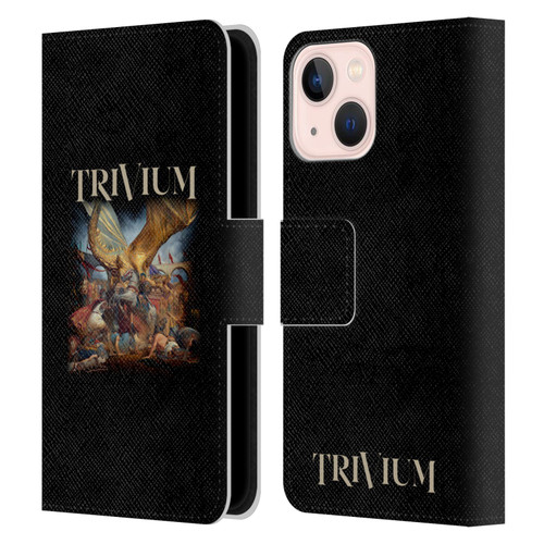 Trivium Graphics In The Court Of The Dragon Leather Book Wallet Case Cover For Apple iPhone 13 Mini