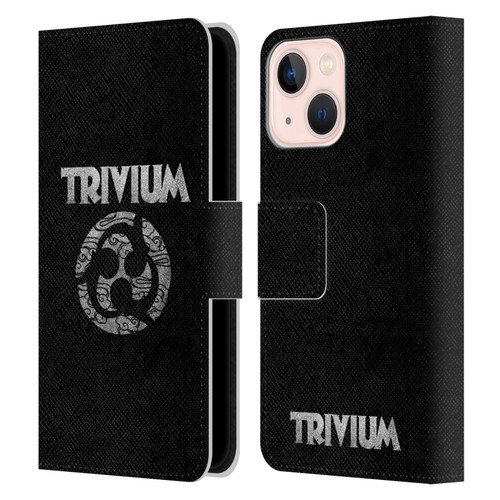 Trivium Graphics Swirl Logo Leather Book Wallet Case Cover For Apple iPhone 13 Mini