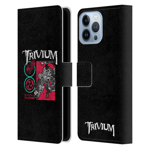Trivium Graphics Deadmen And Dragons Date Leather Book Wallet Case Cover For Apple iPhone 13 Pro Max