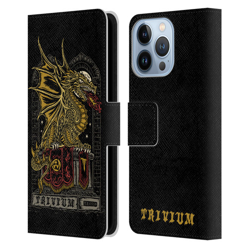 Trivium Graphics Big Dragon Leather Book Wallet Case Cover For Apple iPhone 13 Pro