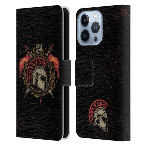Trivium Graphics Knight Helmet Leather Book Wallet Case Cover For Apple iPhone 13 Pro