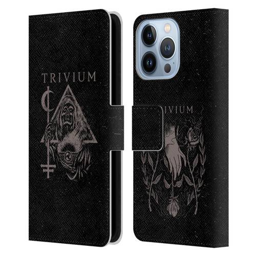 Trivium Graphics Reaper Triangle Leather Book Wallet Case Cover For Apple iPhone 13 Pro