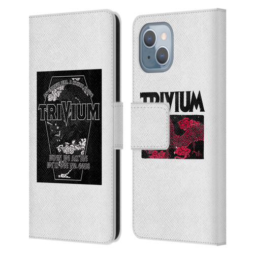 Trivium Graphics Double Dragons Leather Book Wallet Case Cover For Apple iPhone 14
