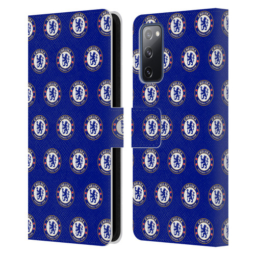 Chelsea Football Club Crest Pattern Leather Book Wallet Case Cover For Samsung Galaxy S20 FE / 5G