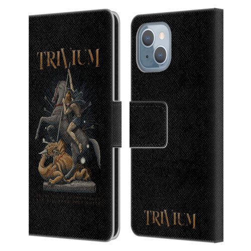 Trivium Graphics Dragon Slayer Leather Book Wallet Case Cover For Apple iPhone 14