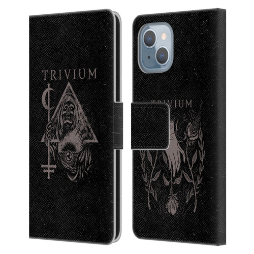 Trivium Graphics Reaper Triangle Leather Book Wallet Case Cover For Apple iPhone 14